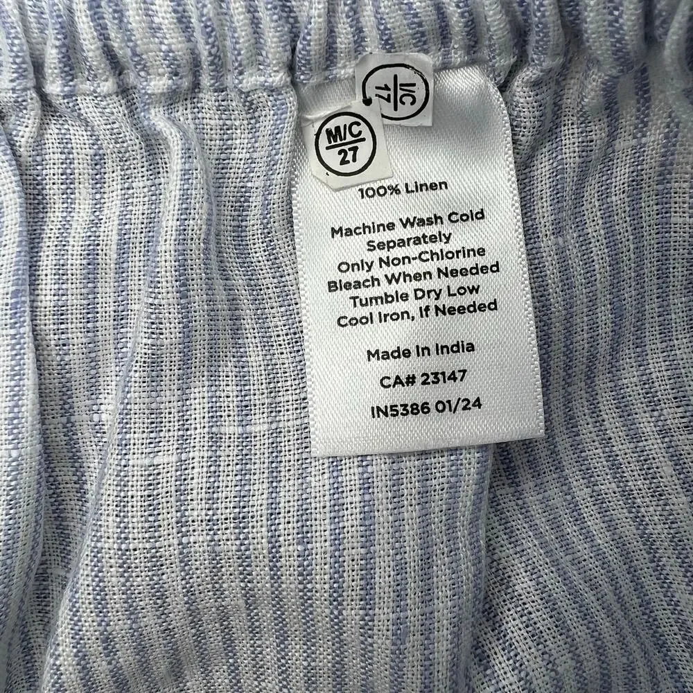 Haven well within blue striped linen shorts new with tag pull on high waist